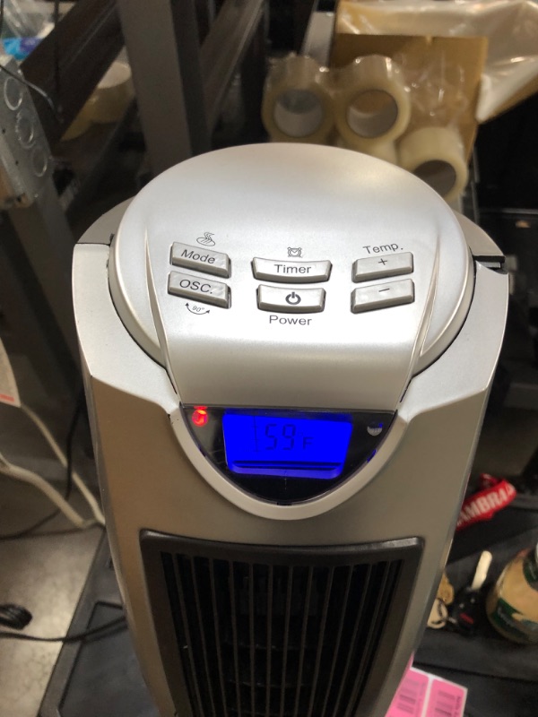 Photo 2 of **DAMAGED**
1500-Watt Digital Ceramic Oscillating Electric Tower Heater with Fan and Remote
