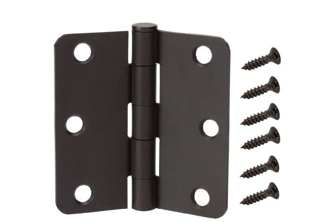 Photo 1 of **PACK OF 12**
3-1/2 in. x 1/4 in. Radius Oil-Rubbed Bronze Door Hinge