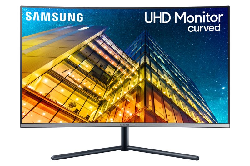 Photo 1 of Samsung - 31.5" LCD Curved 4K UHD Monitor (HDMI) - Dark Blue Gray...***REMOTE NOT INCLUDED***