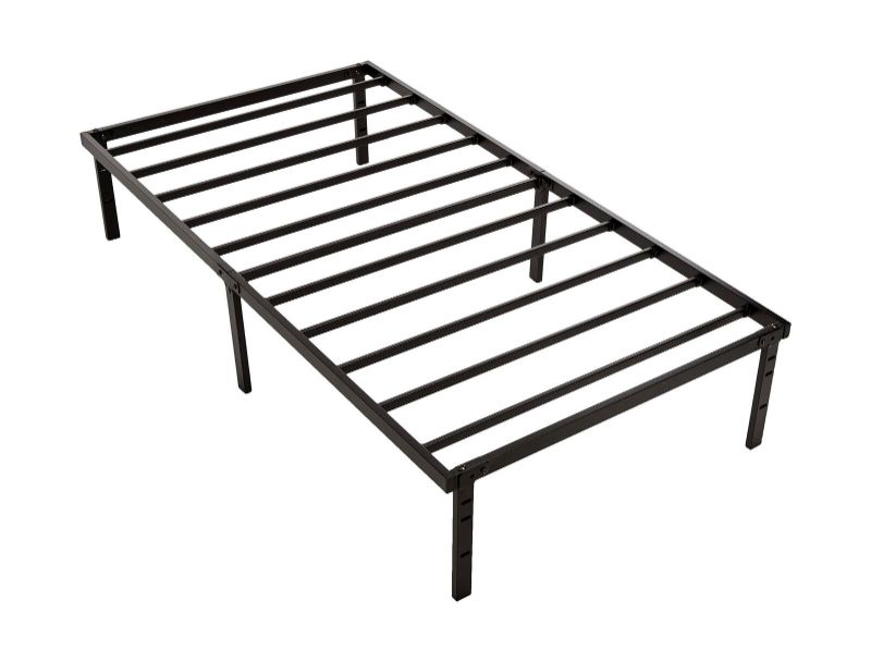 Photo 1 of Amazon Basics Heavy Duty Non-Slip Bed Frame with Steel Slats, Easy Assembly -...
