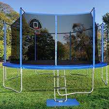 Photo 1 of ACWARM HOME 14 FT Trampoline Net, Trampoline Replacement Safety Enclosure Net- Round Frame Trampoline
