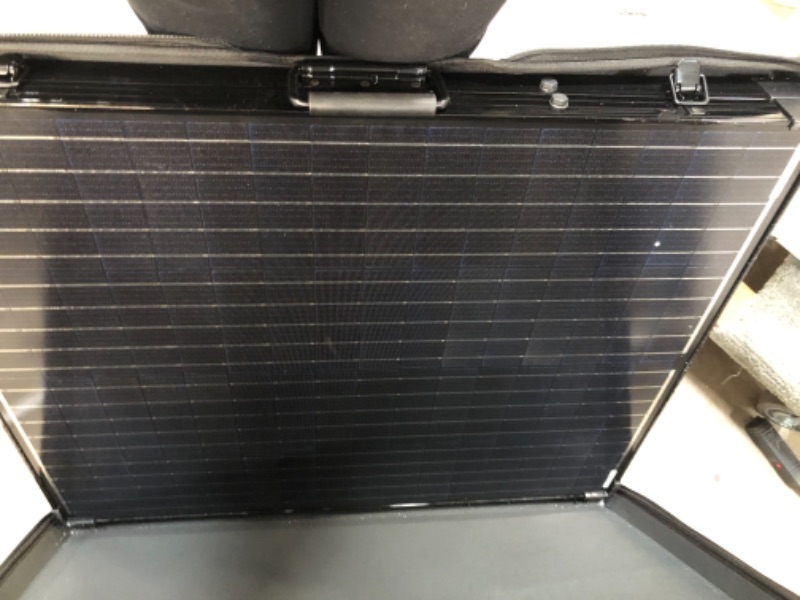 Photo 7 of 200-Watt 12-Volt Monocrystalline Foldable Suitcase Off-Grid Solar Power Kit with Voyager