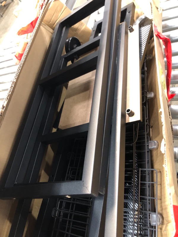 Photo 2 of Atlantic Cart System 4 Tier Cart - Wide Mobile Storage, Interchange Shelves and Baskets, Powder-Coated Steel Frame PN23350332 in Black
