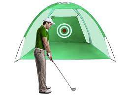 Photo 1 of Portable Golf Net 9.8Ft Practice Set Golf Hitting Net Cage w Target Bag Ball Grass Mat Indoor Outdoor Golfing Home Swing Training Aids with Target
