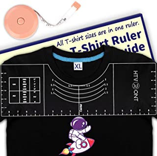 Photo 1 of HTVRONT Tshirt Ruler Guide for Vinyl Alignment - 18"x6"x0.15" Sturdy Acrylic Ruler - for All T-Shirt Sizes