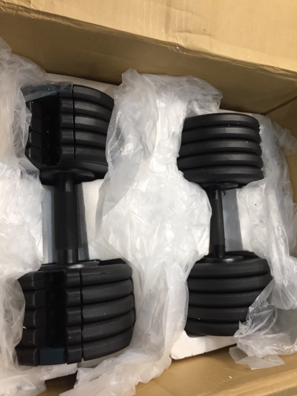 Photo 3 of ProForm 50 lb. Select-a-Weight Dumbbell Pair, Black