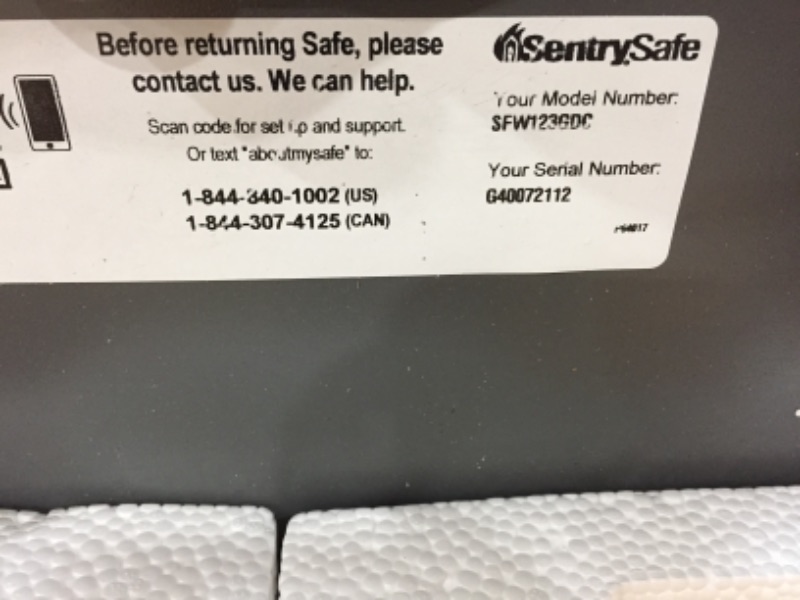 Photo 3 of ***DAMAGED*** Sentry Fire-Safe Electronic Lock Business Safes, Grey