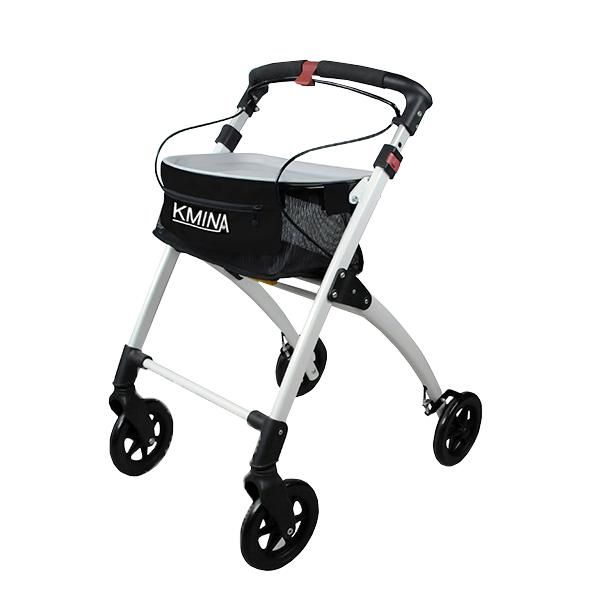 Photo 1 of KMINA PRO - Rollator Walker Lightweight, Rollator Walkers for Seniors, Indoor Rollator, Folding Rollator, Rolling Walker for Seniors, Rollator with Tray, 4 Wheel Walker Rollator, Black


