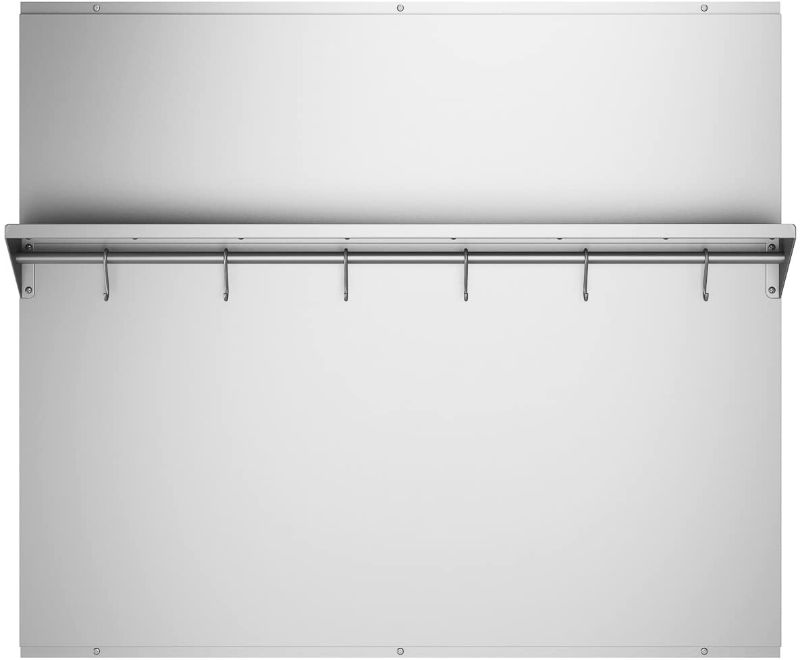 Photo 1 of Ancona PBS-1230 30 in. x 30.75 Stainless Steel Backsplash with Shelf and Hooks