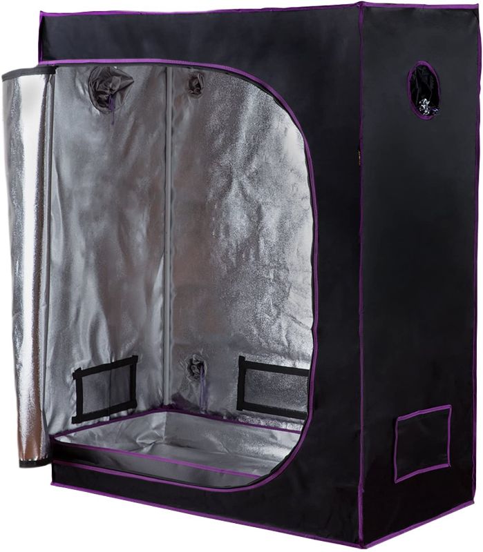 Photo 1 of 48”x24”x60” Mylar Hydroponic Grow Tent for Indoor Plant Growing