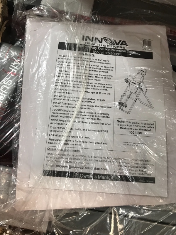 Photo 3 of Innova Itx9900 Heavy Duty Deluxe Inversion Table with Air Lumbar Support