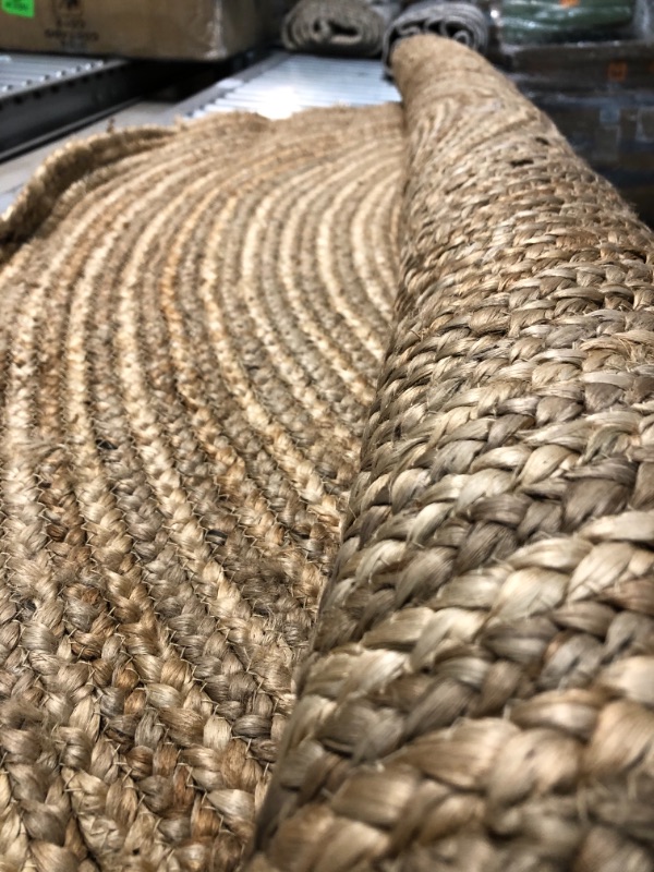 Photo 2 of 6' x 6' Braided Jute Round Rug,, Color: Nature