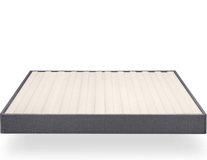 Photo 1 of ZINUS Upholstered Metal Box Spring with Wood Slats / 7.5 Inch Mattress Foundation / Easy Assembly / Fabric Paneled Design, King