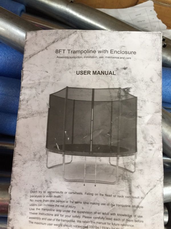 Photo 2 of 8ft trampoline with enclosure