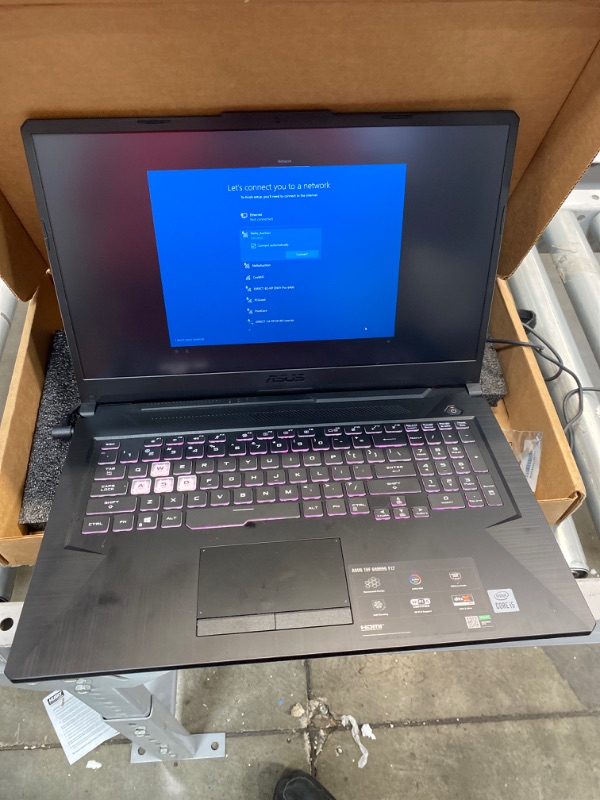 Photo 1 of ASUS TUF Gaming F17 Gaming Laptop, 17.3” 144Hz FHD IPS-Type Display, Intel Core i5-10300H, GeForce GTX 1650 Ti, 8GB DDR4, 512GB PCIe SSD, RGB Keyboard, Windows 10, Bonfire Black, FX706LI-ES53

