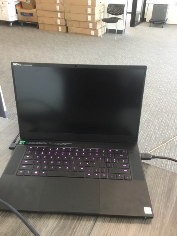 Photo 4 of ***SEE COMMENTS*** Razer Blade 15 Advanced Gaming Laptop 2020: Intel Core i7-10875H 8-Core, NVIDIA GeForce RTX 2080 Super Max-Q, 15.6” FHD 300Hz, 16GB RAM, 1TB SSD, CNC Aluminum, Chroma RGB Lighting, Thunderbolt 3

***BATTERY IS DEFECTIVE AND DOES NOT CHA