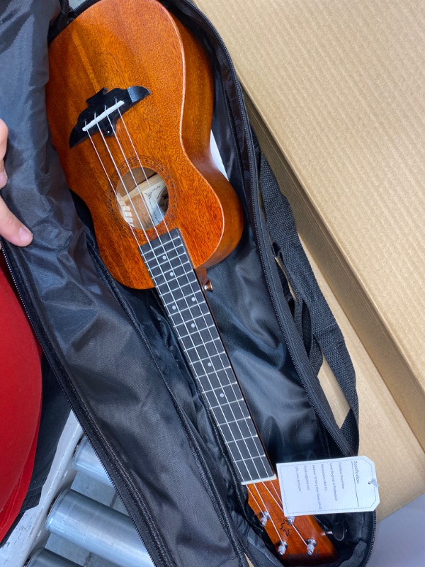 Photo 1 of AKLOT Concert Ukulele, Ukelele Solid Mahogany 23 inch for Beginners Starter Adults Kit with Free Online Courses and Uke Accessories, AKC23
