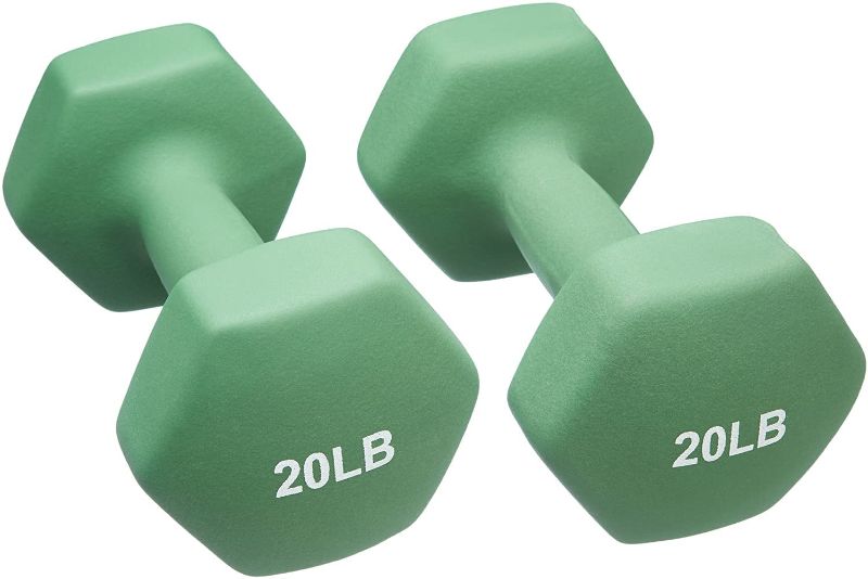 Photo 1 of Amazon Basics Neoprene Coated Dumbbell Hand Weight Set
