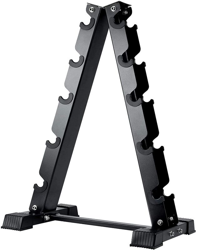 Photo 1 of AKYEN A-Frame Dumbbell Rack Stand Only, 5 Tier Weight Rack for Dumbbells (570 Pounds Weight Capacity)
