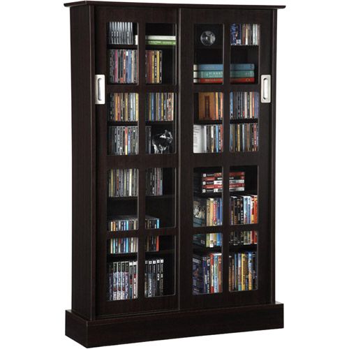 Photo 1 of Atlantic Furniture Windowpane Cabinet Media Storage, Espresso