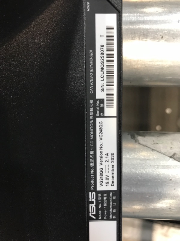 Photo 1 of ASUS 24" 1080P Gaming Monitor (VG248QG) - Full HD