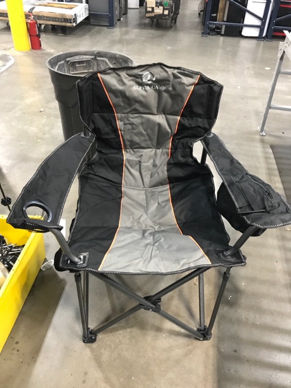 Photo 1 of Alpha Camp, Camping Folding Chair, Heavy Duty, Big Boy XL, with Cooler Bag
