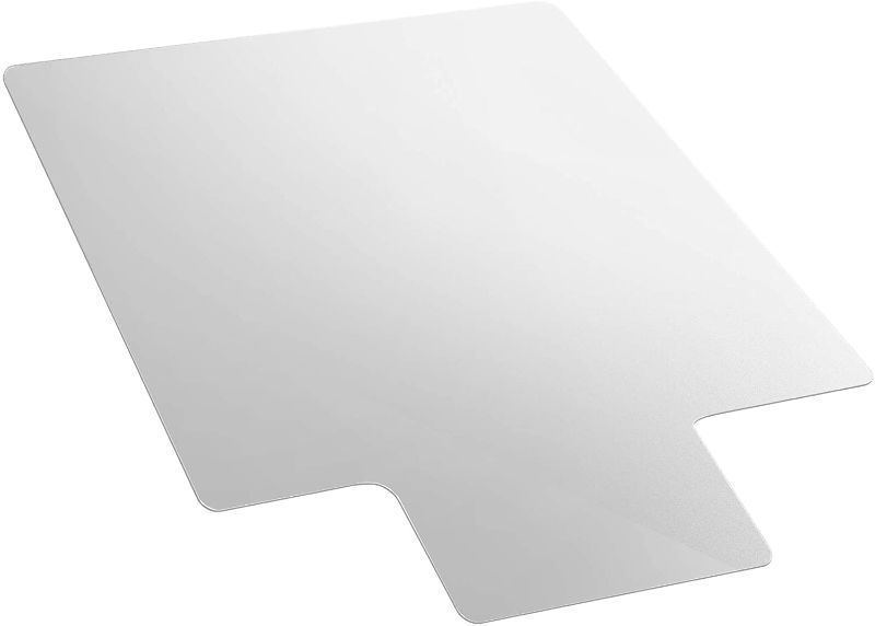 Photo 1 of Amazon Basics Polycarbonate Office Chair Mat with Under-Desk Lip for Hard Floors - 47 x 53-Inch, Clear
