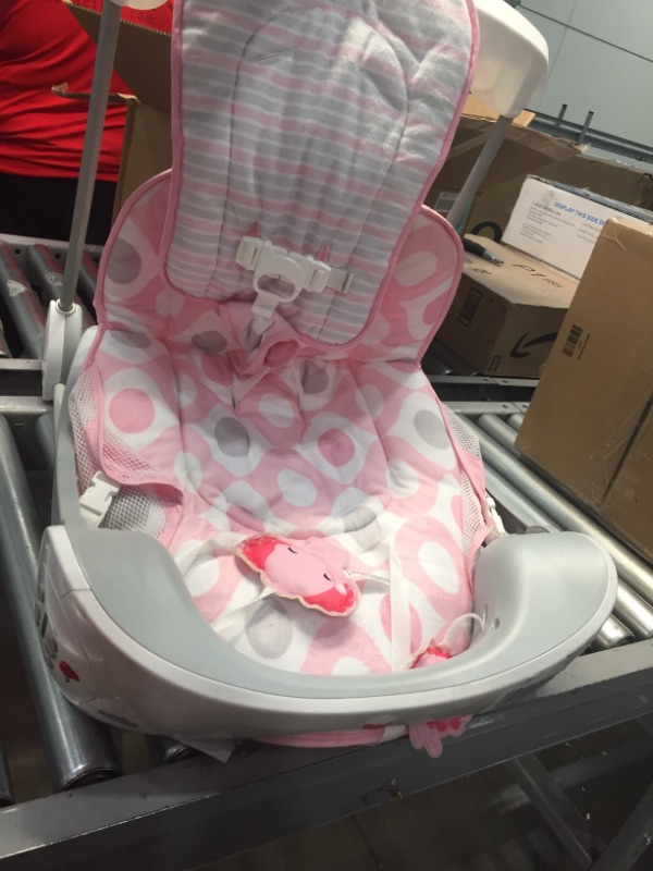 Photo 2 of Fisher Price Deluxe Take Along 2 in 1 Soothing Baby Swing & Seat, Pink