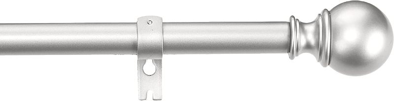 Photo 1 of AmazonBasics 1" Curtain Rod with Round Finials - 72" to 144"