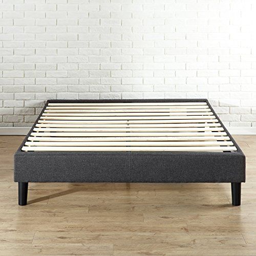 Photo 1 of ZINUS Curtis Upholstered Platform Bed Frame / Mattress Foundation / Wood Slat Support / No Box Spring Needed / Easy Assembly