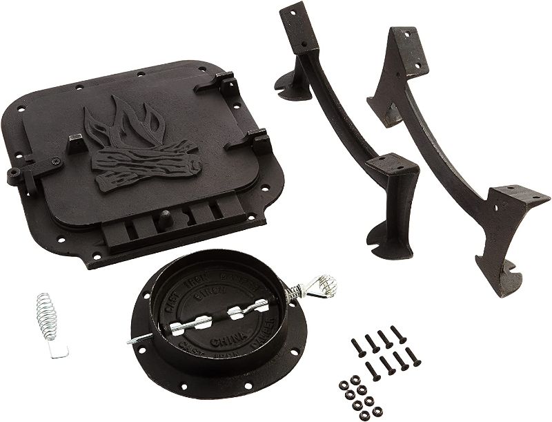 Photo 1 of United States Stove Company BSK1000 Cast Iron Single Barrel Stove Kit, Red
