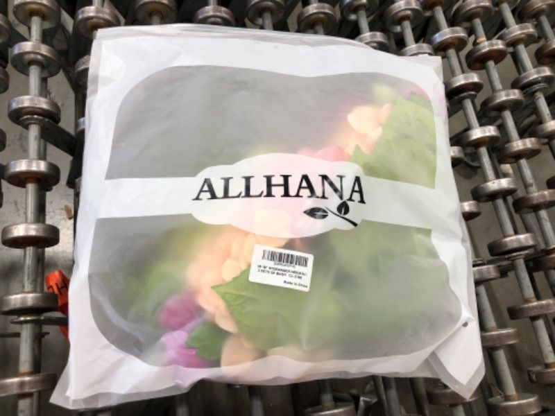 Photo 2 of ALLHANA Spring Wreath for Front Door, 16-18 Inch Artificial White Flowers Green Leaves Summer Hydrangea Wreaths for All Seasons Farmhouse Home Wall Window Decor
