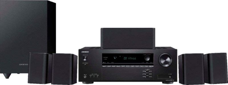 Photo 1 of Onkyo HT-S3910 Home Audio Theater Receiver and Speaker Package, Front/Center Speaker, 4 Surround Speakers, Subwoofer and Receiver, 4K Ultra HD (2019 Model)
