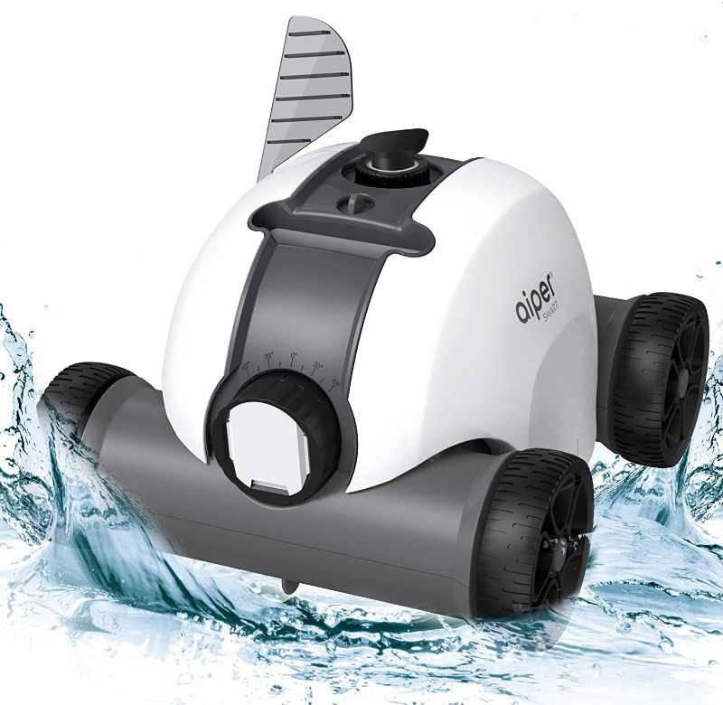 Photo 1 of AIPER SMART Cordless Automatic Pool Cleaner, Rechargeable Robotic Pool Cleaner with Up to 90 Mins Run Time, IPX8 Waterproof, Ideal for In-ground/Above Ground Swimming Pools Up to 861 Sq Ft
