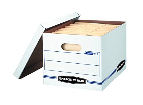 Photo 1 of Bankers Box STOR/File Storage Boxes, Standard Set-up, Lift-Off Lid, Letter/Legal, Case of 10, White
