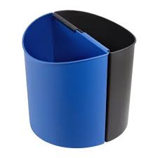 Photo 1 of (CRACKED) 
Safco, SAF9928BB, Desk-Side Recycling Receptacle, 1 Each, Black,Blue
