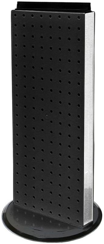 Photo 1 of (MISSING BASE) 
Azar 700508-BLK 8-Inch W by 20-Inch H Revolving Black Pegboard Counter Unit, Black
