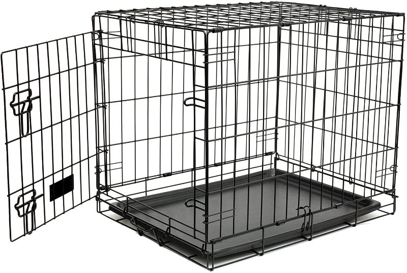 Photo 1 of AmazonBasics Single Door Folding Metal Cage Crate For Dog or Puppy - 36 x 23 x 25 Inches