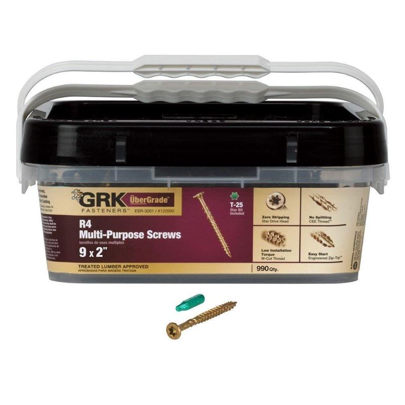 Photo 1 of GRK 120990 R4 T-25 Multi-Purpose Framing/Decking Screws, 9 by 2", Steel, Flat
NOT BOXED!