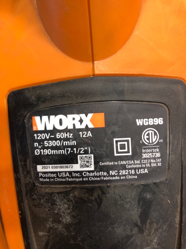 Photo 4 of Worx WG896 12 Amp 7-1/2 in. 2-in-1 Electric Lawn Edger

//MINOR DAMAGE TO BOTTOM WITH SCRATCHES 