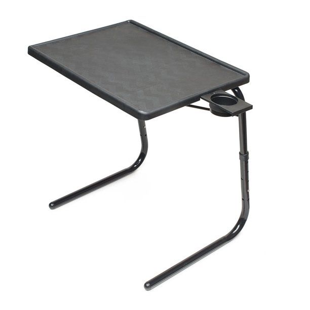 Photo 1 of Table-Mate II TV Tray and Cup Holder Folding Table (Black)
