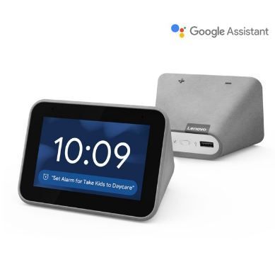 Photo 1 of Lenovo Smart Clock with Google Assistant - Chalk
