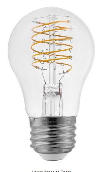 Photo 1 of ECOSMART 40-Watt Equivalent A15 Dimmable Fine Bendy Filament LED Vintage Edison Light Bulb Daylight (2-Pack)
