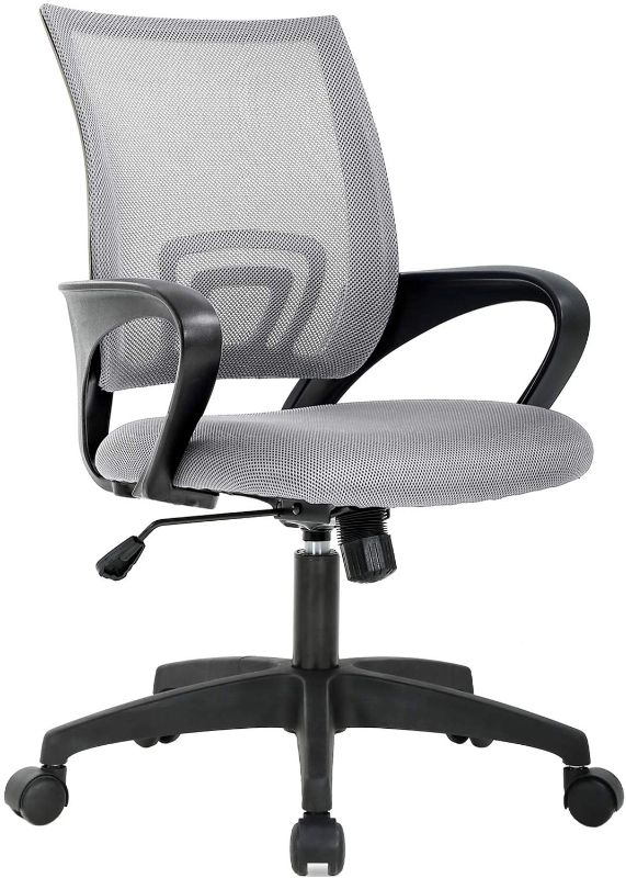 Photo 1 of Home Office Chair Ergonomic Desk Chair Mesh Computer Chair with Lumbar Support Armrest Executive Rolling Swivel Adjustable Mid Back Task Chair for Women Adults (Grey)
