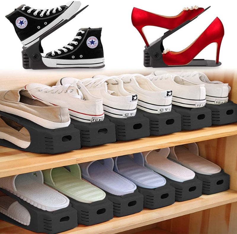 Photo 1 of 30-Pack Shoe Slots Organizer Adjustable Shoe Stacker Space Saver 50% Double Deck Rack Holder for Closet Organization