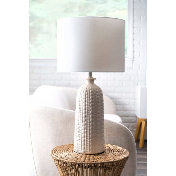 Photo 1 of Watch Hill 30'' Polona Ceramic Linen Shade Table Lamp - 30" h x 15" w x 15"d
