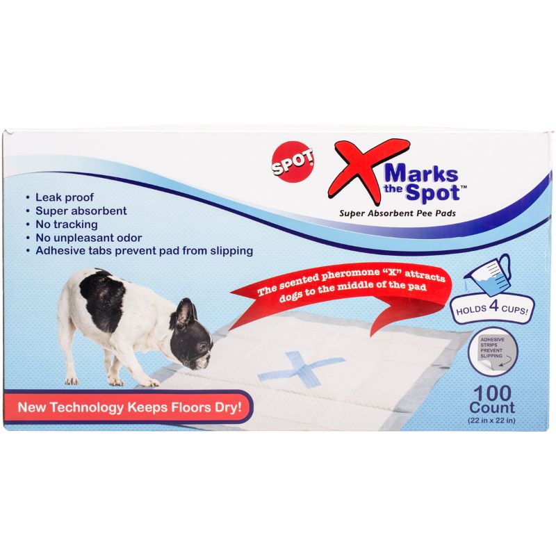 Photo 1 of X Marks the Spot Puppy Pads 22"X22" 100/Pkg-
