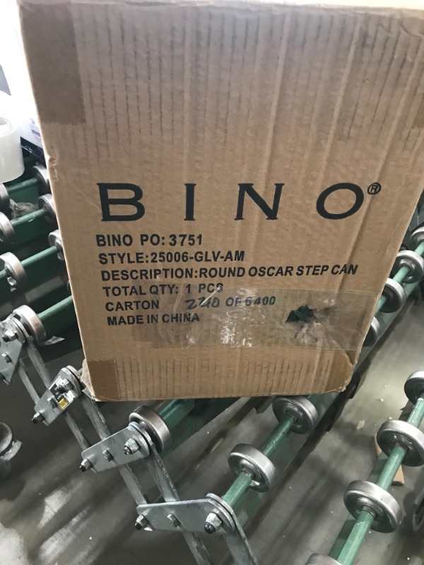 Photo 1 of BINO Stainless Steel 1.3 Gallon / 5 Liter Round Oscar Step Trash Can, Galvanized Steel
