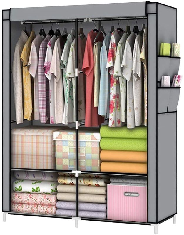 Photo 1 of YOUUD Closet Portable Closet Organizer Portable Wardrobe Closet Clothes Closet Portable Closet Wardrobe Closet Organizer Closet Clothes Portable Clothes Closet Clothes Storage Organizer Gray
