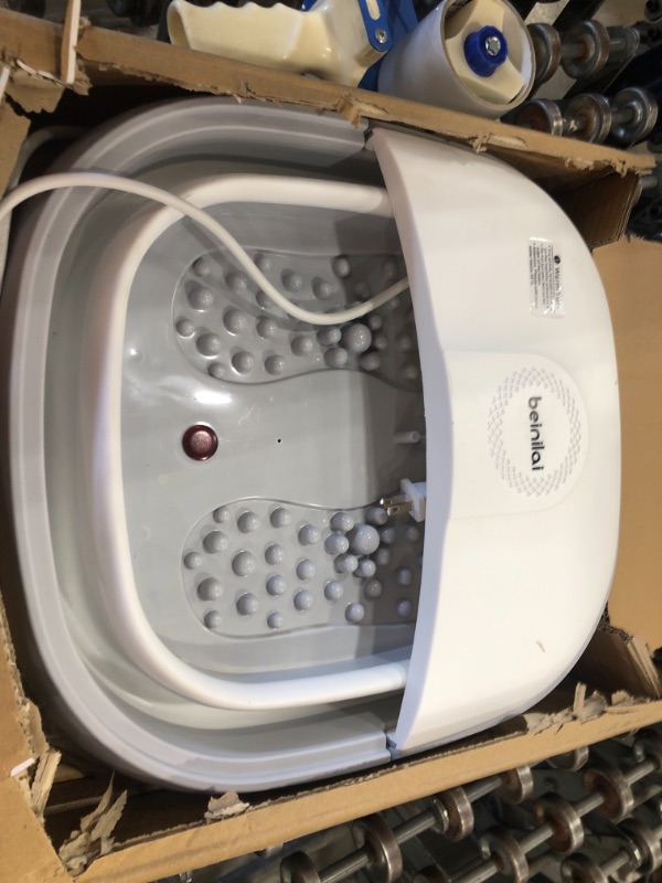 Photo 2 of Foot Spa Bath Massager With Heat, Bubbles and Vibration - Collapsible Foot Bath Tub - Acupressure Massage Points - Constant Temperature heating - Easy Carry & Storage - Home Pedicure Foot Spa
